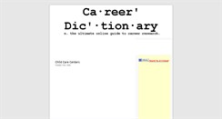 Desktop Screenshot of careerdictionary.com