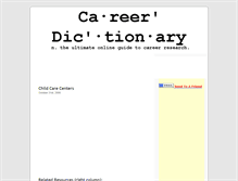 Tablet Screenshot of careerdictionary.com